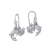 Fierce eminence Sterling Silver Hammerhead Shark Filigree Earrings Jewelry TER1713 - Earrings